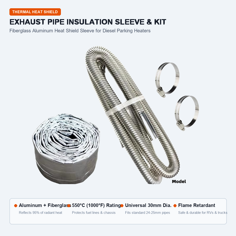 Heat Shield Sleeve 30mm Alumin - Diesel Heater Silencer Muffler recension och pris