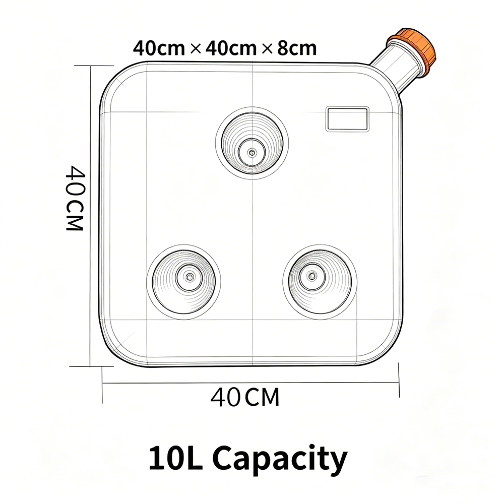 10L 3Hole Plastic Fuel Tank Oi - Diesel Heater Fuel Tank 10L recension och pris