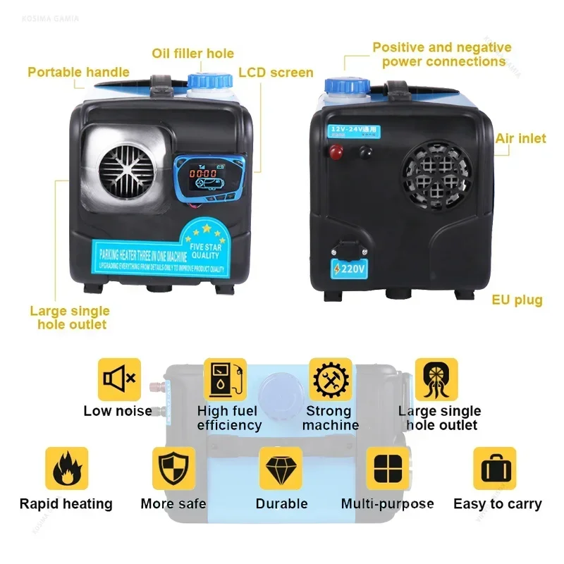 12V 24V 220V Diesel Air Parkin - Diesel Air Heater 5Kw 12V recension och pris