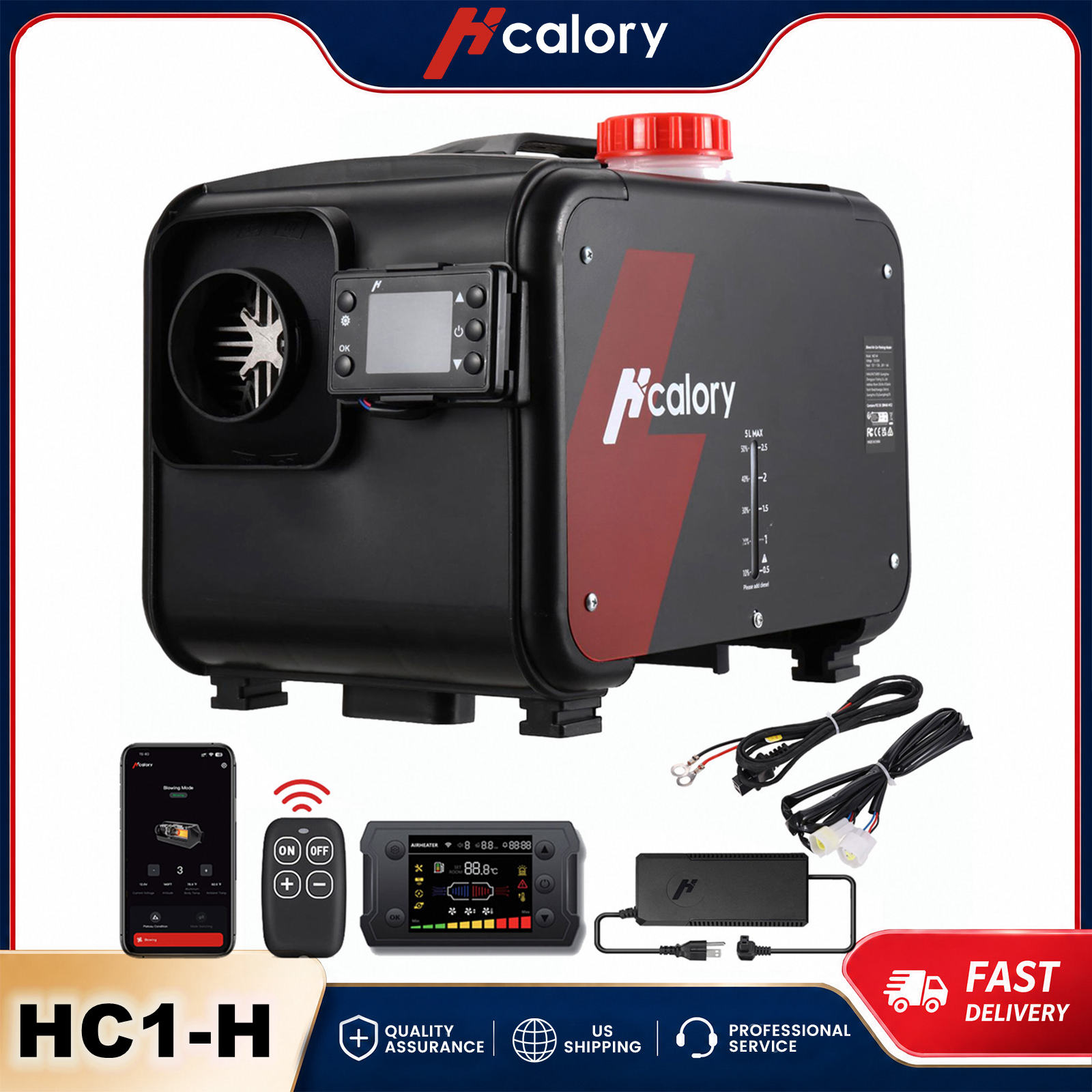 Hcalory HC1-H 8KW 12V All in O - Diesel Heater 8Kw Rv Camper recension och pris