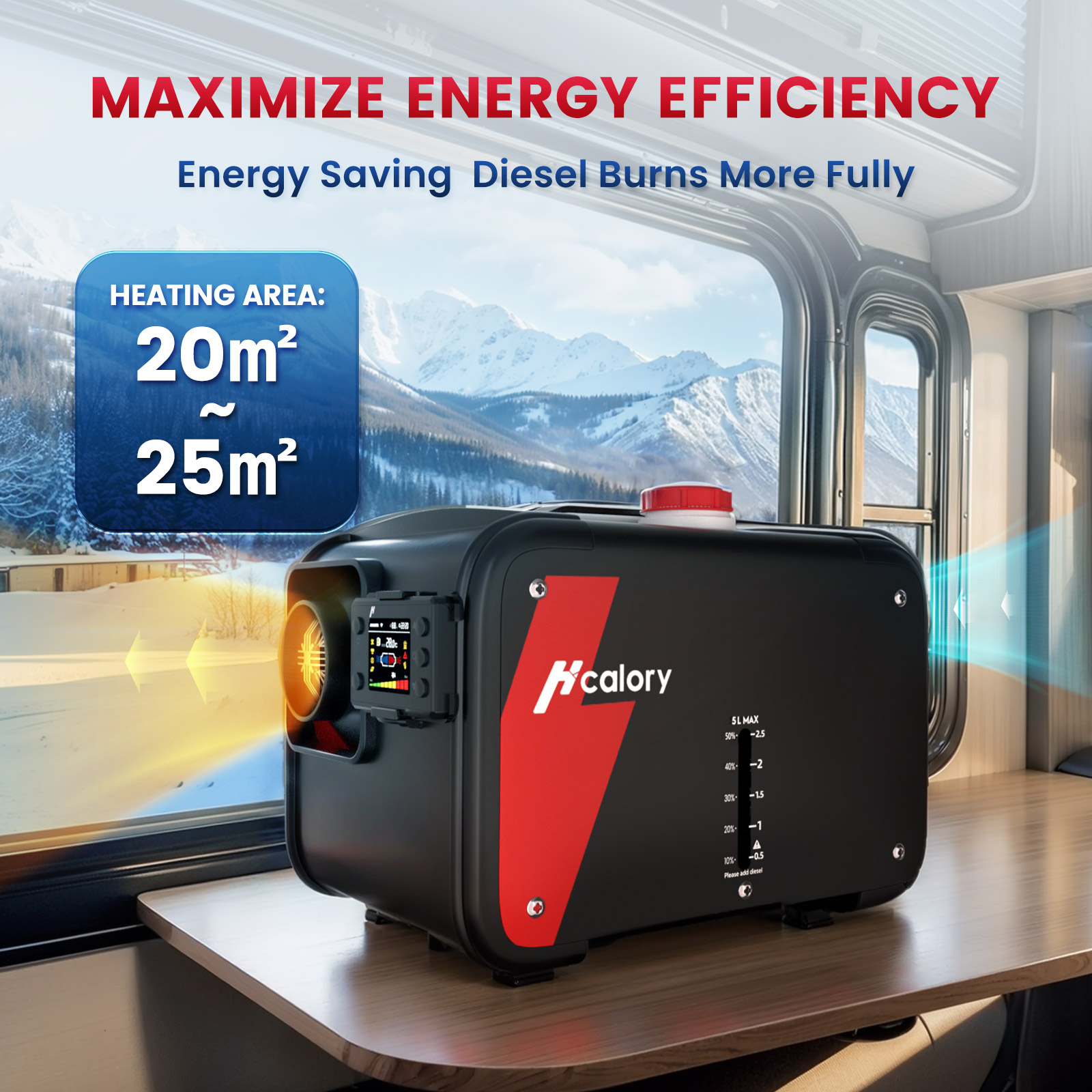 Hcalory HC1-H 8KW 12V All in O - Diesel Heater 8Kw Rv Camper recension och pris