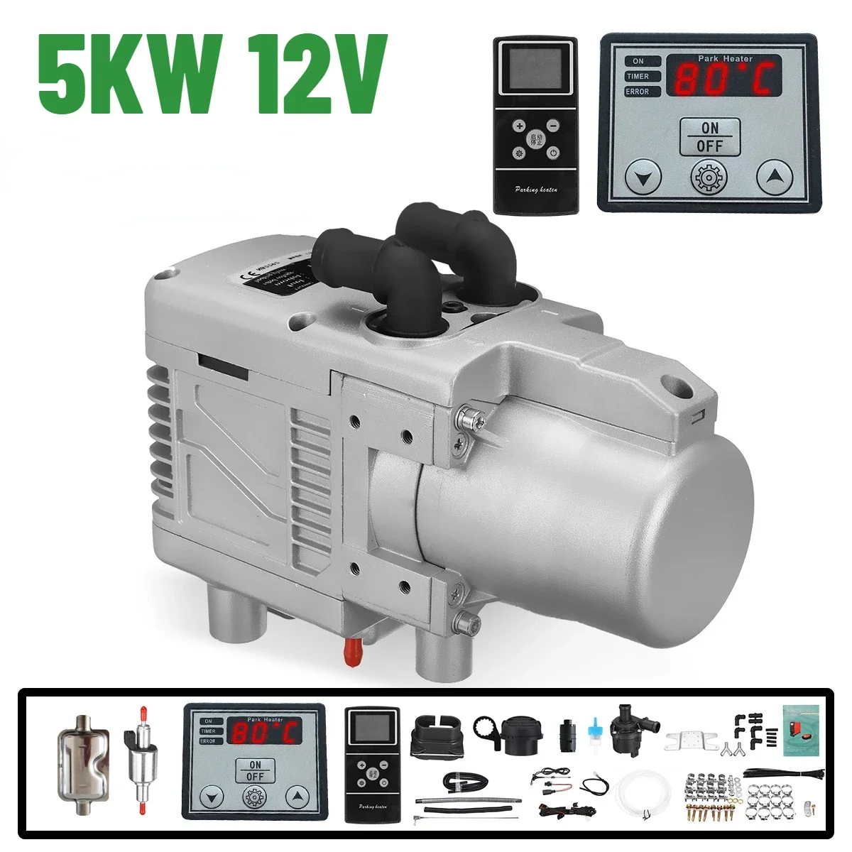 5KW 12V Air Heater Kit Diesel  - Diesel Air Heater Lcd Controller recension och pris